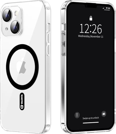Valenta - Back Cover Glass - 9H -  Camera bescherming - geschikt voor magnetische Apple accessoires - Transparant - iPhone 13