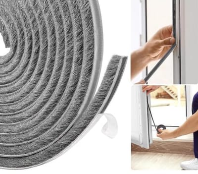 Tochtstrip - 9 x 5 mm - 6 Meter - Zelfklevend - Tochtwerend - Voor Deuren en Ramen - Grijs
