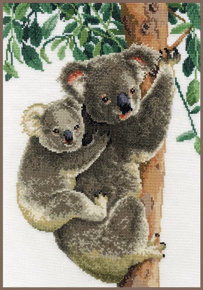 Vervaco - Telpakket kit - Koala met baby - PN-0158414 - Borduren - Borduurpakket - Borduurpakket volwassenen