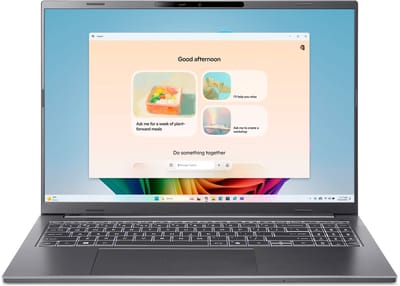 Aspire 16 AI A16-61M-R11Y - Copilot+ - Laptop - 16 inch 120Hz - AMD Ryzen AI 5 - 32GB - 512GB SSD - Verlicht toetsenbord - Grijs