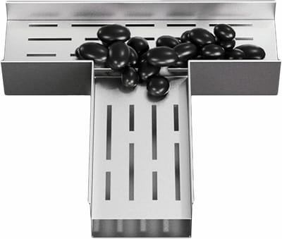 Afwateringssysteem - Goot afvoer - Terras droog houden - Snel water afvoeren - 25x11.5x10x6.5CM - Zilver
