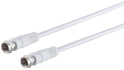 F-Stecker - F-Stecker, C-PIN, >100 dB, weiß, 3,75m