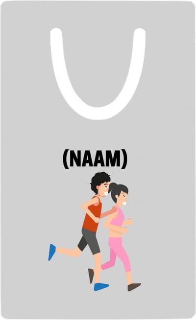 Hacebo® - Hardloop met eigen naam metalen boekenlegger - Hardlopen - Hardloper - Sport Bladwijzer boekenleggers - 7.6 cm x 5cm