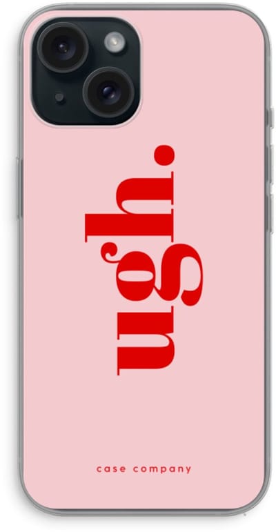 Case Company® - Hoesje geschikt voor iPhone 15 hoesje - Ugh - Soft Cover Telefoonhoesje - Bescherming aan alle Kanten en Schermrand