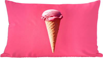 Sierkussens - Kussentjes Woonkamer - 60x40 cm - Schepijs - Roze - Hoorntje