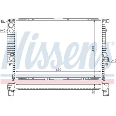 Radiator, motorkoeling NISSENS 60622A