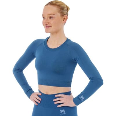 Xtreme Sportswear Croptop lange mouwen Dames Blauw-S
