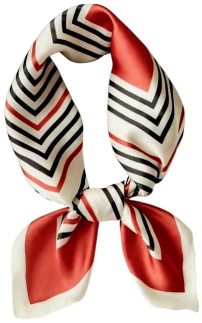 Mooie Rode Sjaal Gestreepte silk feeling|Sjaal vierkant zijde | Youhomy accessoires sjaal 70x70 CM neksjaaltje | Zijde zachte Sjaaltje | Hoofdsjaal voor vrouwen | Stewardess Sjaaltje| Moederdag cadeau| Valentijnsdag cadeau