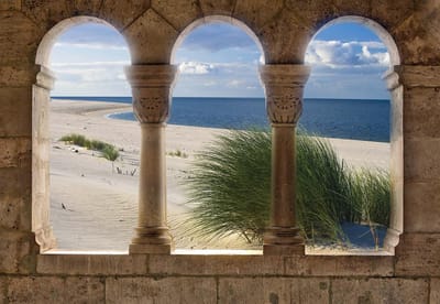 Fotobehang View Sylt Beach Sea | XL - 208cm x 146cm | 130g/m2 Vlies