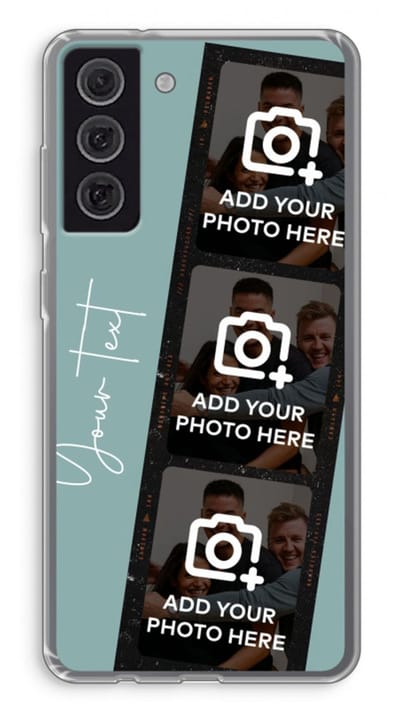 Gepersonaliseerd - Case Company® - Hoesje geschikt voor Samsung Galaxy S21 FE hoesje - Filmrol N°1 - Soft Cover Telefoonhoesje - Bescherming aan alle Kanten en Schermrand
