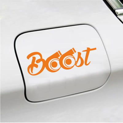Bumpersticker - Boost - 6,3 X 19 - Oranje