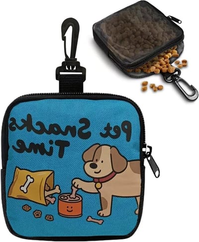 Hondensnacktas - Opbergtas Huisdier - Hondentraining - Snelle Toegang - 10 x 10 x 2 cm - Grijs