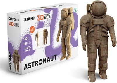 Cartonic- Astronaut - 3D puzzel- Decoratie- cadeau- puzzels- gebouwen- kinderen en volwassen- DIY