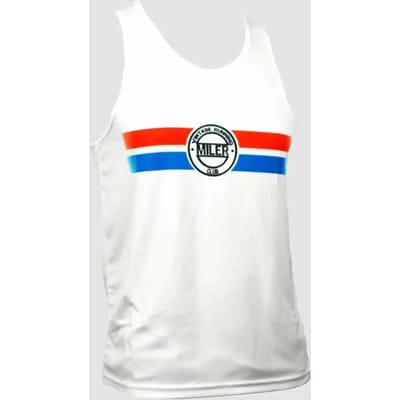 Camiseta Tirantes Miler Hombre Roger Tejido Dry Sublimación Blanco - M