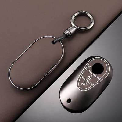 Pour Mercedes Benz Classe C E S Glc W206 W214 W223 E300 C260 C300 S450 S500 S400 Auto Voiture Clé Intelligente Étui Housse Coque Porte- black