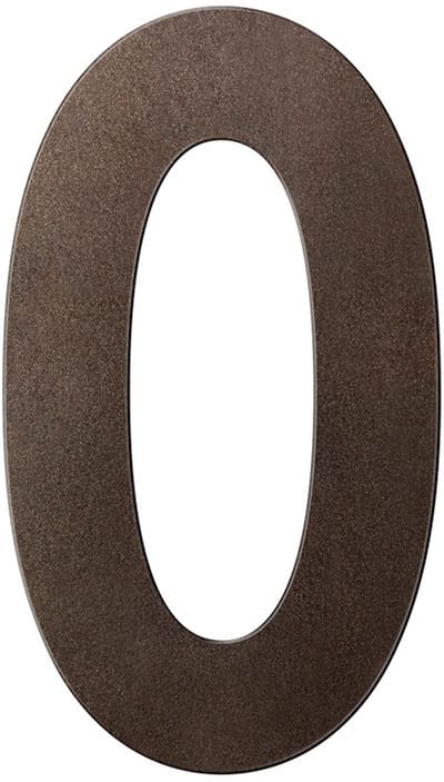 Huisnummer - Dark Brons Kleur - RVS - GPF - Dark blend 0 XL, 250 mm