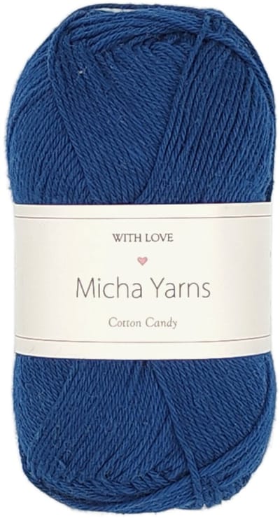Micha Yarns - 100% katoen haakgaren - 5 bollen haakkatoen - 5 x 50gram - 170meter per bol - Denim Blauw (015)