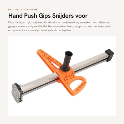 Solidchoice- Gipsplaat Snijders Handgereedschap - Draagbaar Snijgereedschap - Houtbewerking Tool - ABS/Roestvrij Staal - Inclusief Accessoires - 730 mm Grootte - Gipsplaat Snijder