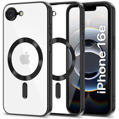 Backcover hoesje Geschikt voor: iPhone 17E / 16E / iPhone SE 4 met geïntegreerde Camera lens bescherming [magnetische hoes] compatibel met MagSafe Dames Heren - Zwart