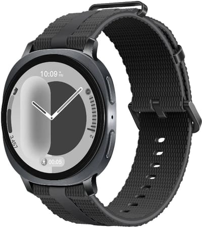 Strap-it siliconen sport bandje smartwatchband geschikt voor Samsung Galaxy Watch 9 (40/44mm) / Watch 8 (40/44mm) / 8 Classic (46mm) - zwart
