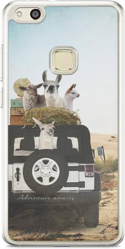 Casimoda® hoesje - Geschikt voor Huawei P10 Lite - Adventure Awaits - Siliconen/TPU - Soft Case - Blauw - Geen opdruk
