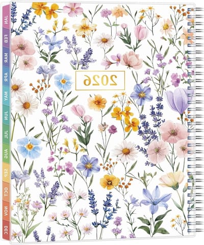 Afsprakenplanner - Agenda Planner - Afspraken Inplannen - Gedetailleerd Overzicht - A4 formaat - Bloemenprint