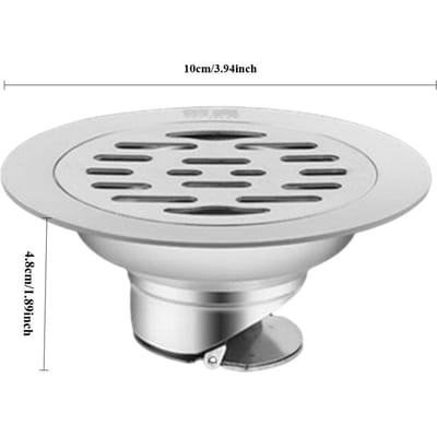 RVS Vloerafvoeren Anti-geur Afvoer Douche Zeefdeksel 10cm Deodorant Voor Keuken Hotel Badkamer black