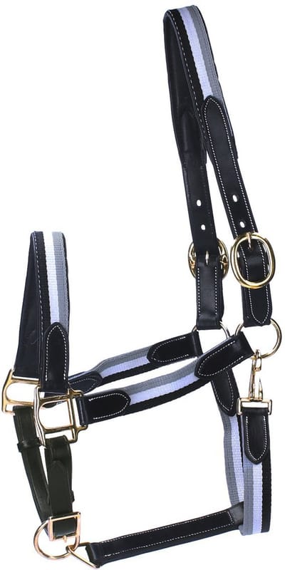 Horsegear Halster Horsegear Finn Zwart-grijs