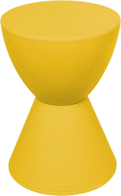 Bijzettafel - Accenttafel - Binnen en buiten - Lichtgewicht kunststof - 42.5 cm hoog - Geel