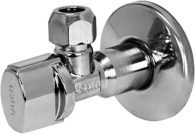 Afsluitkraan Lavabo - Waterkraan - Sanitaire Installatie - Kwartslag Bediening - 1/2M x 3/8 - Messing
