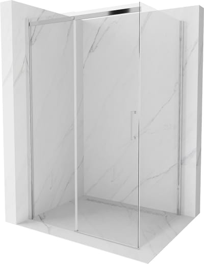 Mexen Omega schuifdouchecabine 100 x 80 , transparant, chroom - 825-100-080-01-00