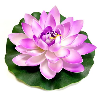 10/17/28/40/60cm Lotus Kunstbloem Drijvende Nep Lotusplant Levensechte Waterlelie Micro Landschap voor Vijver Tuindecoratie