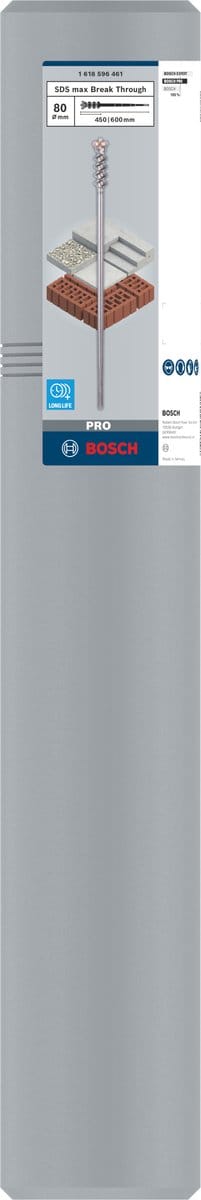 Bosch PRO SDS max-9 Break Through boor, 80 x 450 x 600 mm
