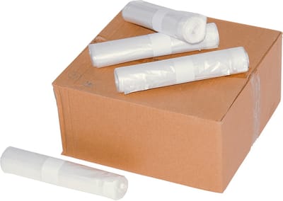 Afvalzakken 60x80cm 40my LDPE recyclaat transparant - Doos 300 zakken | Vlarema