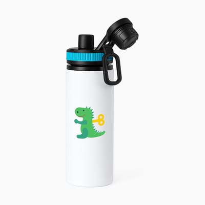 Hacebo® - Dino waterfles met draaidop blauw - Dinosaurus - Liefhebbers van dino's - T - rex - speelgoed - dieren - water fles - 850ML