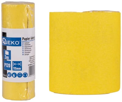 GEKO Schuurpapier rol - 115 mm x 3 m - korrel P120 - 1 stuk