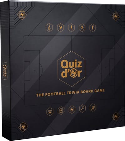 Quiz d'Or - Voetbal Quiz Trivia Bordspel - Voetbal Spel - Engelstalig - Groepsspel