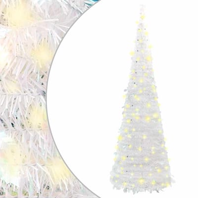 vidaXL Kunstkerstboom pop-up 50 LED's 120 cm wit