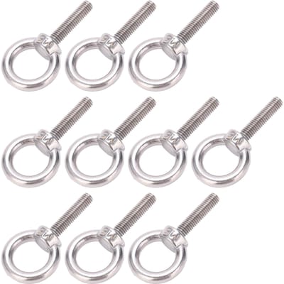 10 stuks oogbout 304 roestvrij staal heffen ronde ring schroef bevestigingsmiddel hardware M6x25