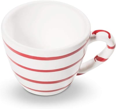 Espressokopje Gourmet - Koffiekopje Keramiek - Genieten van Espresso - Handgemaakt Oostenrijk - 006 liter - Rood