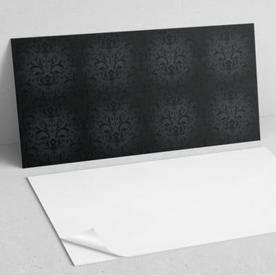 Coloray Wandpanelen Zelfklevend - Elegant plantenpatroon PVC Wandpaneel - 100 cm x 50 cm - Zwart Wandbekleding Zelfklevend - 1 stuk - Texturen Wandpanelen Zelfklevend - Keuken Wandpanelen - Wandpanelen Badkamer