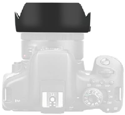 Dailygoods- Zonnescherm - Schokbestendig - Camera Lens Zonnekap - Geschikt voor EF 50mm f/1.8 STM - Lichtgewicht - Duurzaam ABS Materiaal - Lenskap