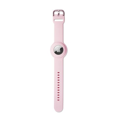 Ainy Apple Airtag horloge band voor kinderen - GPS tracker polsband / armband met veilige gespsluiting - veelzijdig jongens & meisjes accessoire - Roze