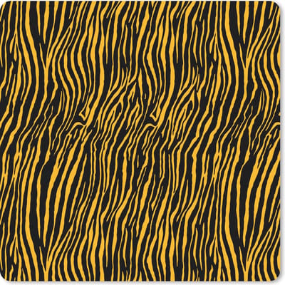 Muismat 20x20 cm - Mousepad Tijgerprint - Patronen - Oranje - Muismatten