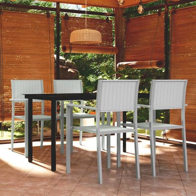 vidaXL - 5-delige - Tuinset - wit