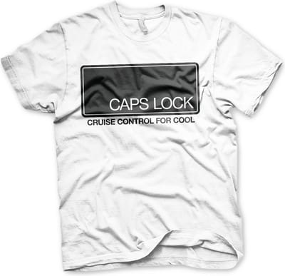 Hybris CAPS LOCK Cruise Control For Cool T-shirt White