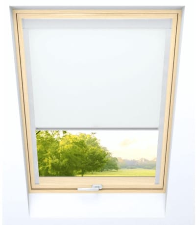time4blinds - Dakraam Rolgordijn - Breedte 614mm, Hoogte 740mm - Compatibel met Velux, Compatibel met Fakro - Verduisterend Rolgordijn, Thermisch Rolgordijn, Zonwering voor Dakramen - Wit