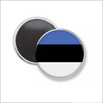 Button Met Magneet 58 MM - Vlag Estland - NIET VOOR KLEDING