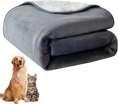 Waterproof Hondendeken 150 x 127 cm, Zachte en Fluffy Petdeken, Drielaagse Flanellen Dekentje voor Bed en Bank, Ideaal voor Huisdieren en Bescherming tegen Vlekken