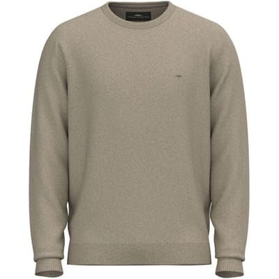 Fynch-Hatton Trui O-Neck Warm Air Cotton Cashmere Light Taupe / male